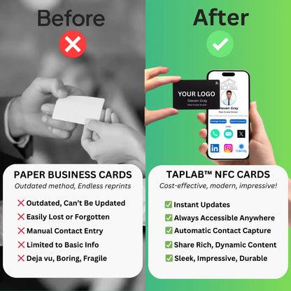 Paper Business cards Vs. NFC business cards Taplab