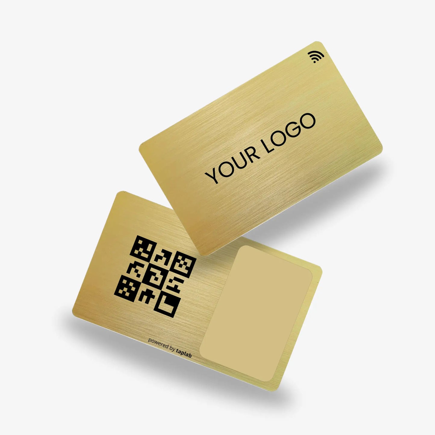 Elegant Brushed Gold Metal NFC card for modern and elegant networking